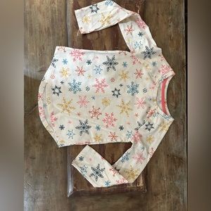 New! Toddler Girls' Long Sleeve Snowflake Shirt - Cat & Jack™